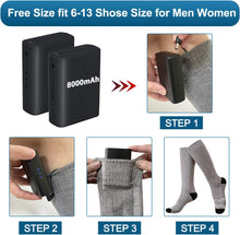 Load image into Gallery viewer, Electric Battery-Operated Rechargeable Self-Heating Heated Socks For Men And Women
