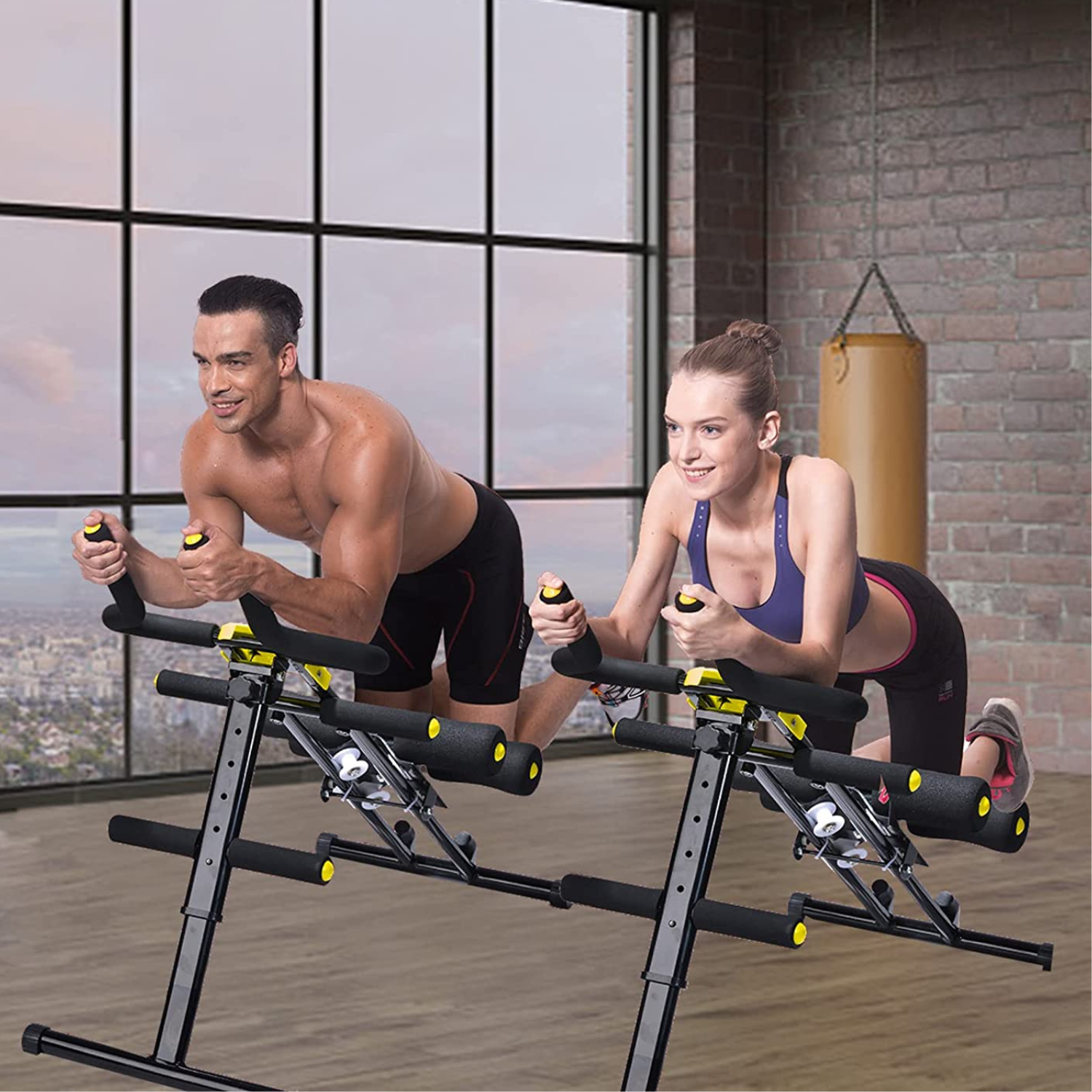 Heavy Duty Core Strengthening Home Ab Workout Crunch Exerciser Machine ...