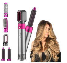 Load image into Gallery viewer, Hair Airflow Curler Dryer Brush 5 In 1 Flawless Electric Blow Dryer Comb Hair Curling Wand Detachable Brush Kit Curling Iron Gift For Women
