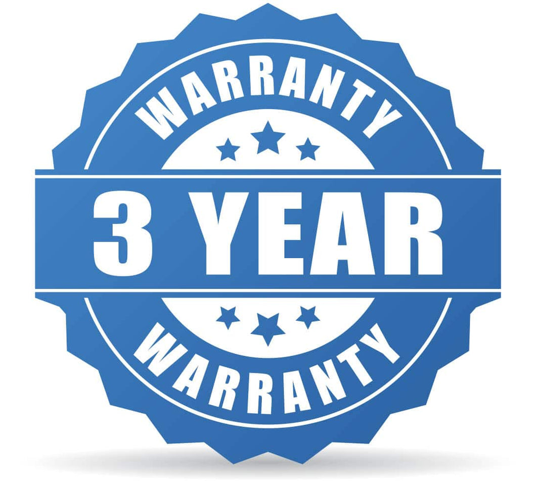 3 Year Warranty (67% of customers take this option)