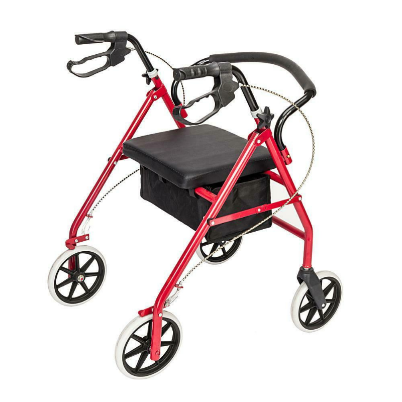 Foldable Senior Rolling Walker With Seat And Wheels