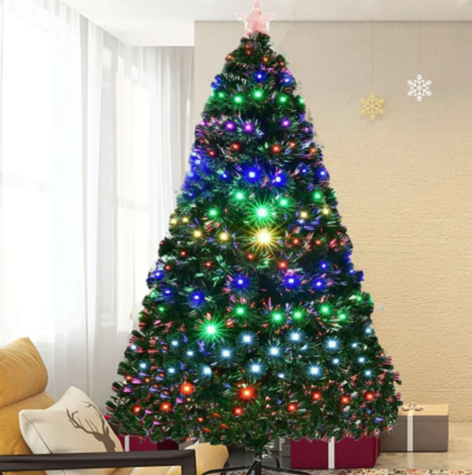 Large Premium Winter Wonderland Pre Lit Artificial Christmas Tree