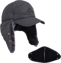 Load image into Gallery viewer, Premium Mens Winter Cold Weather Snow Hat With Ear Flaps And Brim
