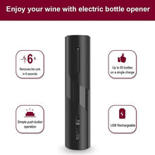 Load image into Gallery viewer, Rechargeable Electric Wine Opener | Open Any Bottle In Seconds - Until Times Up
