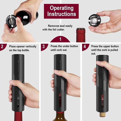 Rechargeable Electric Wine Opener | Open Any Bottle In Seconds - Until Times Up