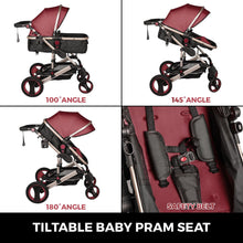 Load image into Gallery viewer, Red Baby Stroller Foldable Pram Car Seat - Until Times Up
