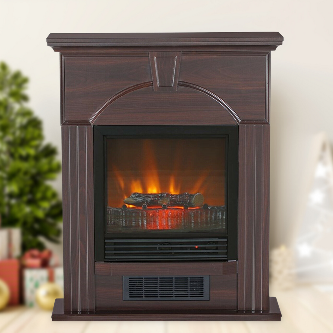 Standing Indoor Electric 3D Flame Log Fire Place Mantel 28