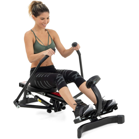 Adjustable Compact Seated Back Rowing Exercise Machine