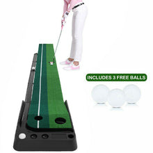 Load image into Gallery viewer, Indoor Golf Putting Green 10&#39; Auto Return Practice Mat
