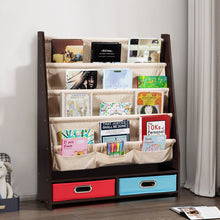 Load image into Gallery viewer, Kids Wooden Multi Tier Playroom Bookshelf Toy Organizer Rack
