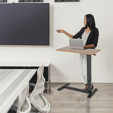 Load image into Gallery viewer, Wooden Height Adjustable Slide Under Couch Laptop Dining Side Table
