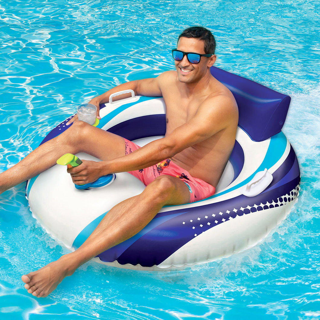 Large Kids / Adults Motorized Inflatable Floating Pool Chair Tube Lounger