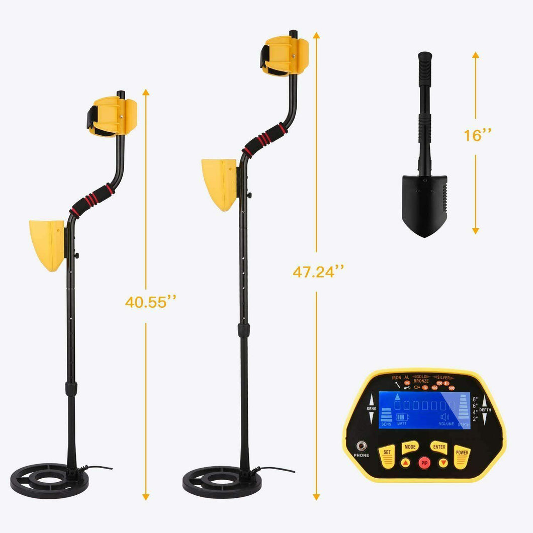 Hunter X7 Deep Ground Waterproof Metal Detector Gold Finder, LCD Display Shovel-Search-Coil - Until Times Up