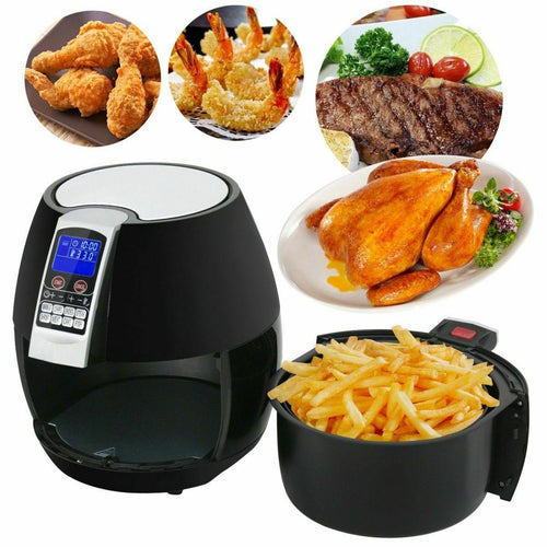 1500W LCD Electric Air Fryer With 8 Cooking Presets, Temperature Control and Timer - Until Times Up