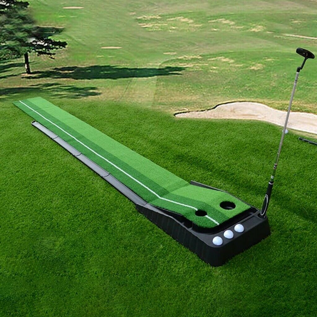 Indoor Golf Putting Green 10' Auto Return Practice Mat