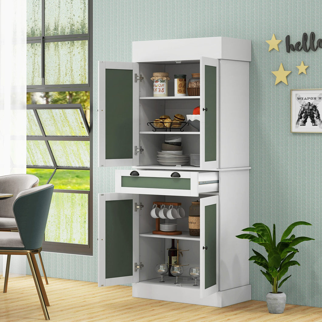 Large Capacity Freestanding Food Storage Kitchen Pantry Cabinet