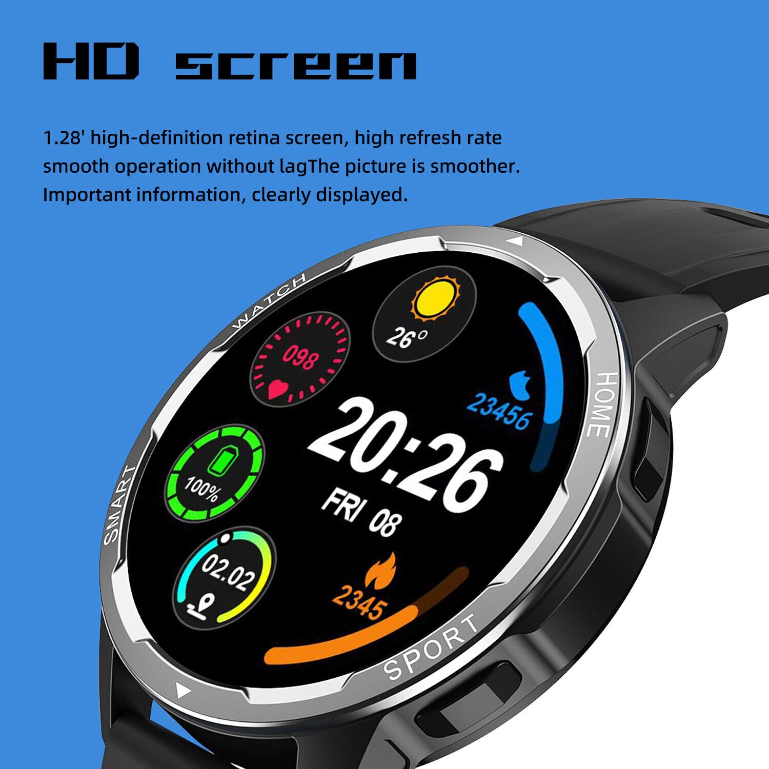 Smart Watch Fitness Tracker For iPhone Samsung Until Times Up