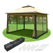 Load image into Gallery viewer, Gazebo Tent with Netting 11x11ft Pop-Up
