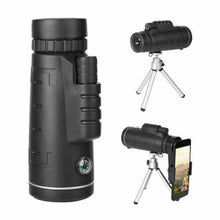 Load image into Gallery viewer, HD Monocular Telescope With Phone Tripod | 40X60mm Night Vision Lens Included For Outdoor Hiking
