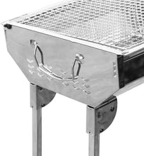 Load image into Gallery viewer, BBQ Grill Charcoal Barbecue Grill Stainless Steel Folding Camping Yard Portable
