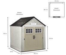 Load image into Gallery viewer, Weather Resistant Outdoor Storage Shed, 7 x 7 ft.
