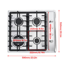 Load image into Gallery viewer, 23&#39;&#39; 4 Burners Built-In Stove Top Gas Cooktop LPG/NG Gas Cooking Cooktop Kitchen
