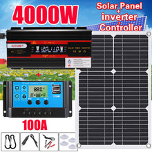 Load image into Gallery viewer, 6000W Complete Solar Panel Kit Solar Power Generator 100A Home 110V Grid System
