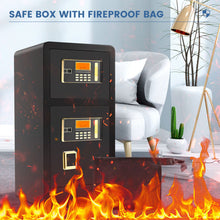 Load image into Gallery viewer, Large Home Safes 4.5Cub Fireproof Double Safes Lockbox Digital Keypad Money Safe
