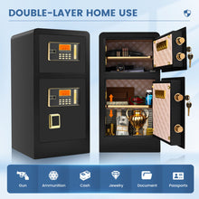 Load image into Gallery viewer, Large Home Safes 4.5Cub Fireproof Double Safes Lockbox Digital Keypad Money Safe
